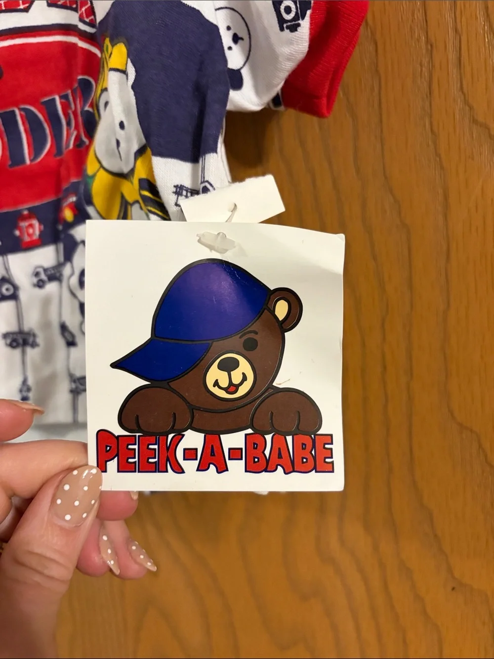 Peek A‎ Babe NWT Vintage Hook and Ladder Firefighter Bear Baby Set 18M